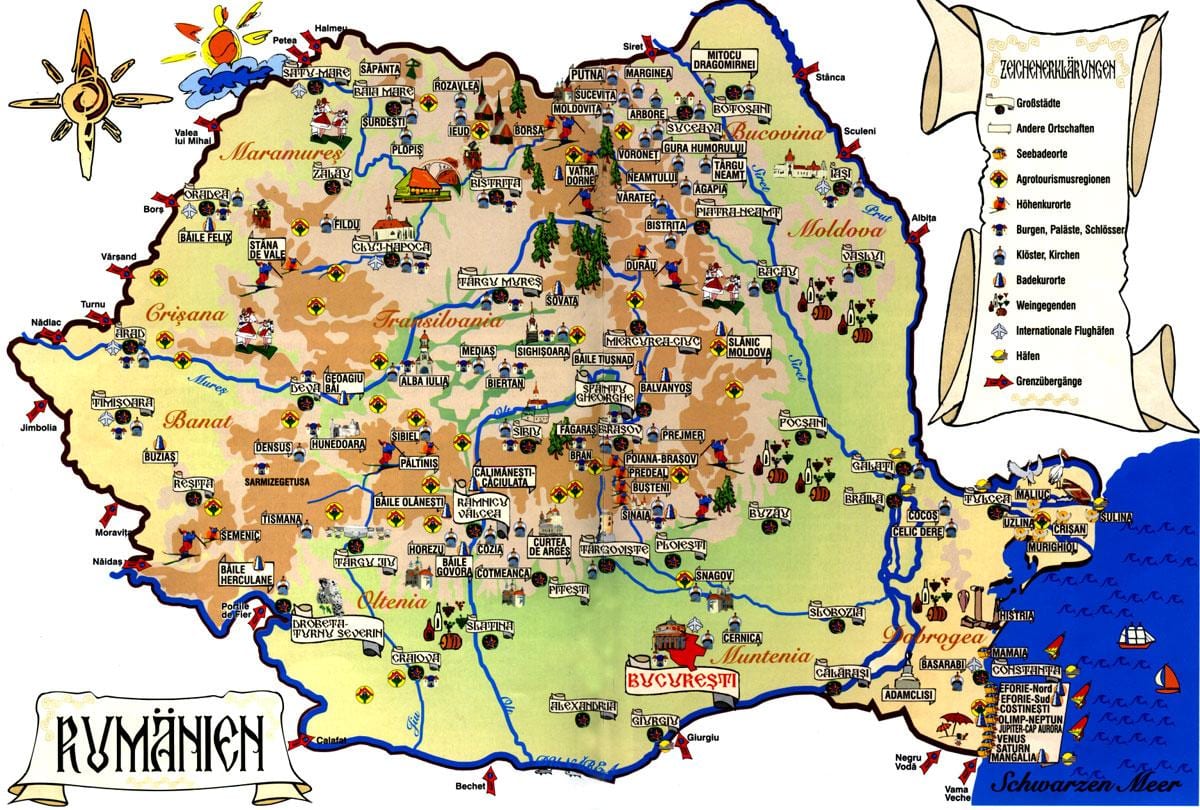 bucuresti harta obiectivelor turistice