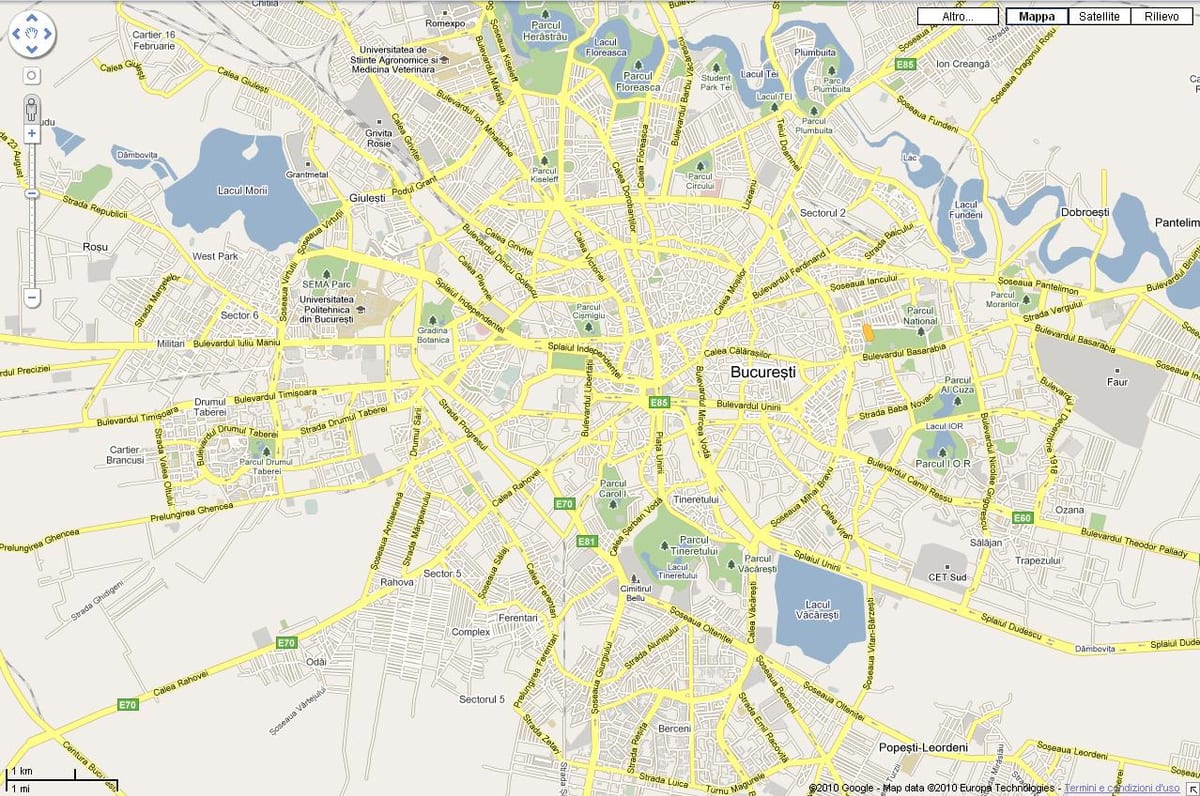 harta bucuresti romania