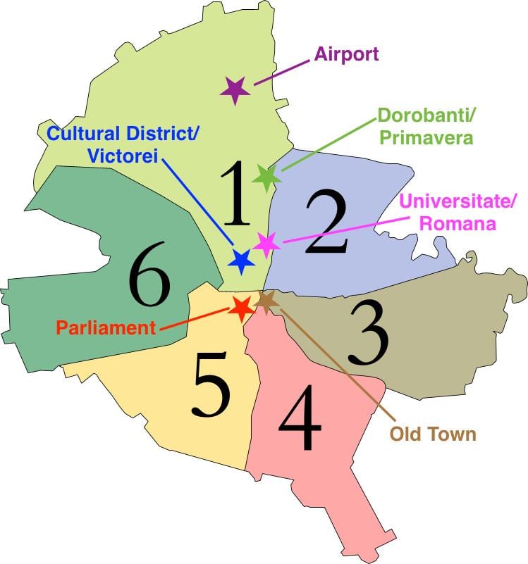 Harta sectoare bucuresti