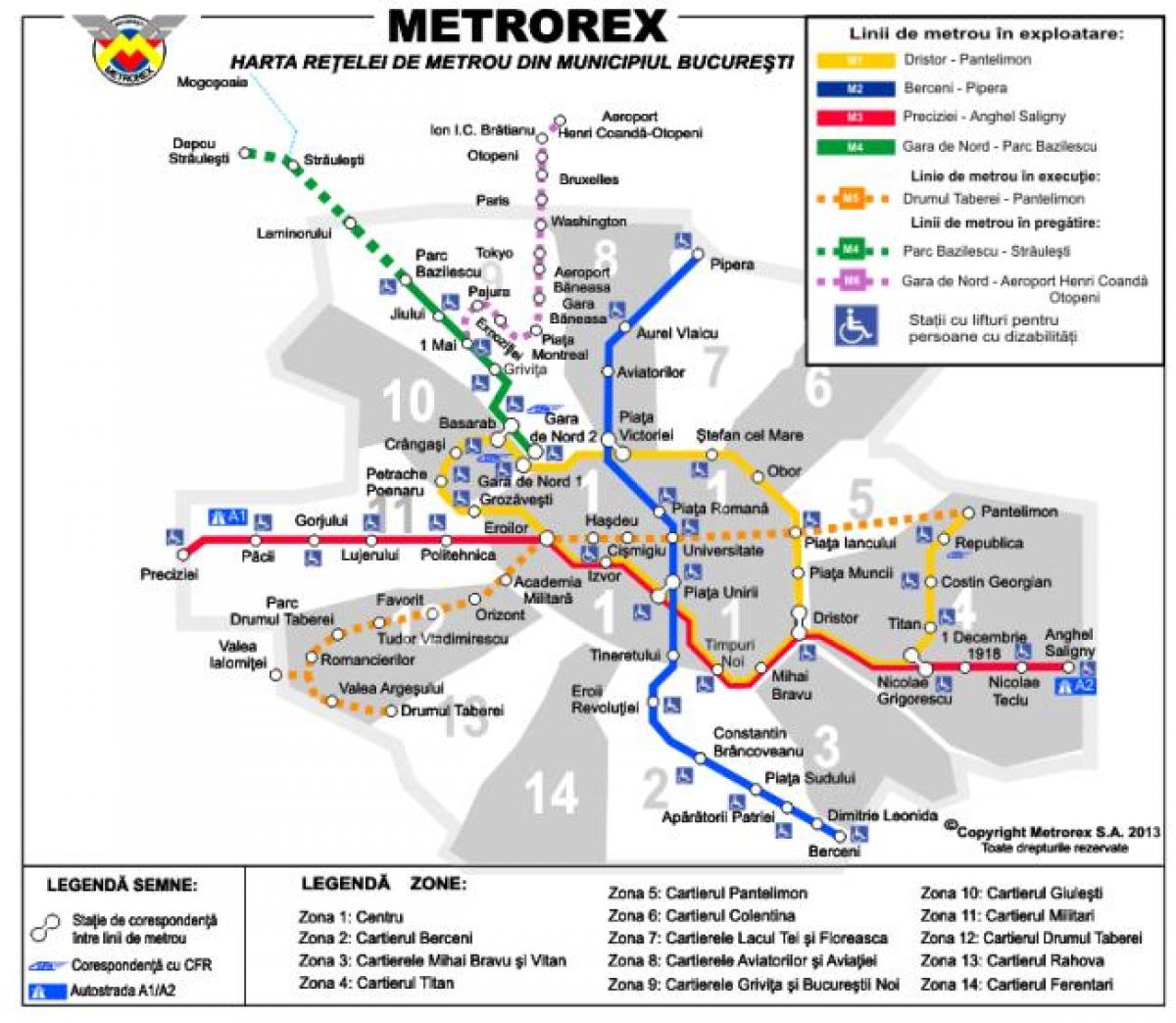 harta metroului bucuresti