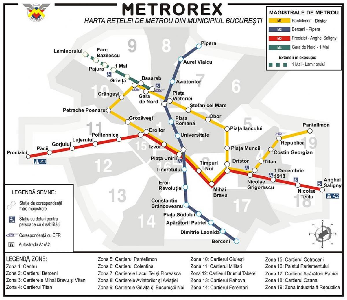 harta metrou bucuresti
