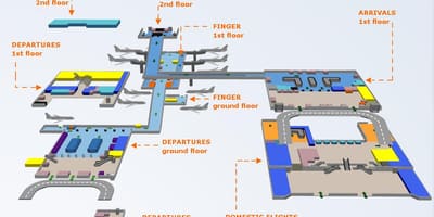 Otp airport hartă